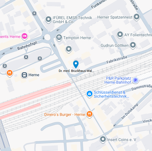 Karte mit Praxisstandort.