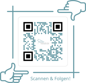 QR-Code zur Übersicht über die Sicial Media Profile der Herner Hausärzte.